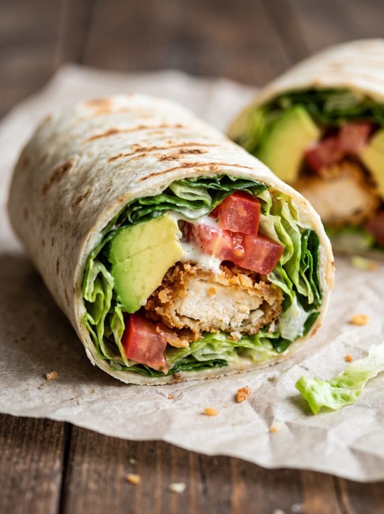 Crispy Chicken Avocado Wrap
