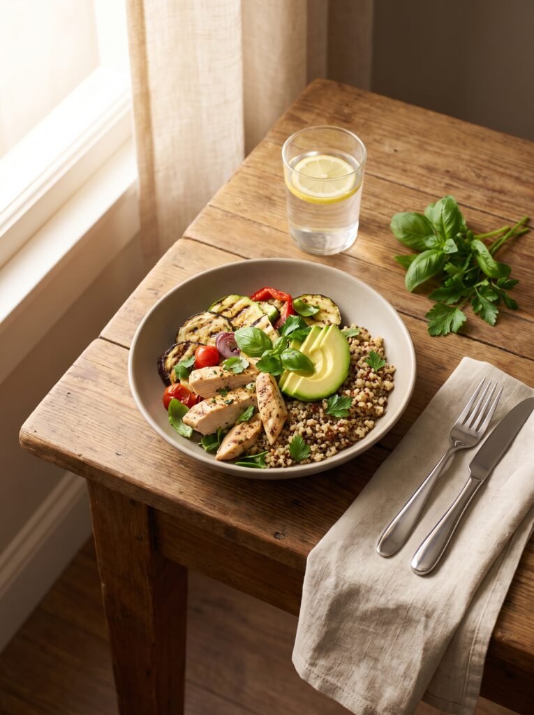 Easy High-Protein Chicken Bowls 