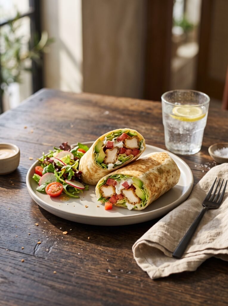 Crispy Chicken Avocado Wrap