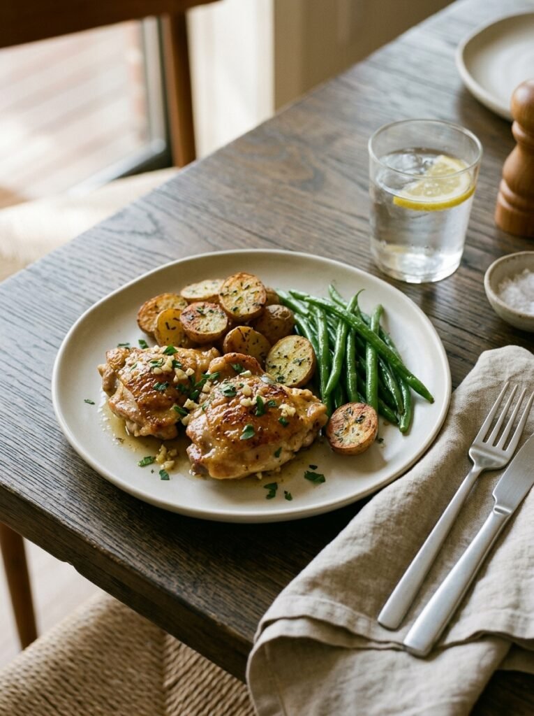 One-Pan Garlic Butter Chicken & Potatoes