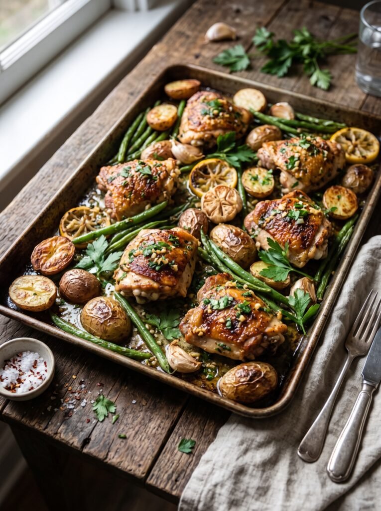 One-Pan Garlic Butter Chicken & Potatoes