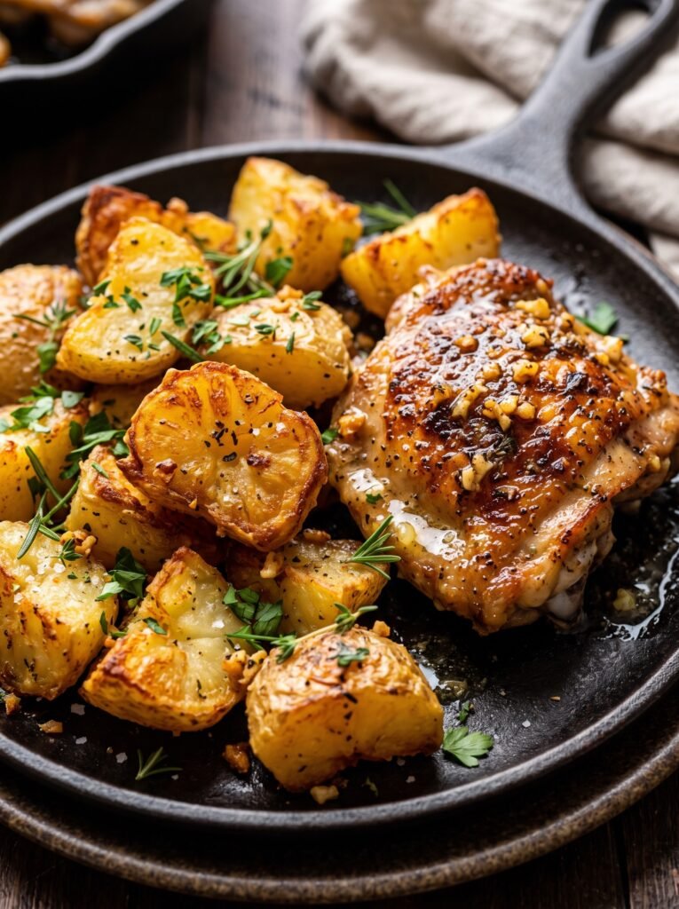 One-Pan Garlic Butter Chicken & Potatoes