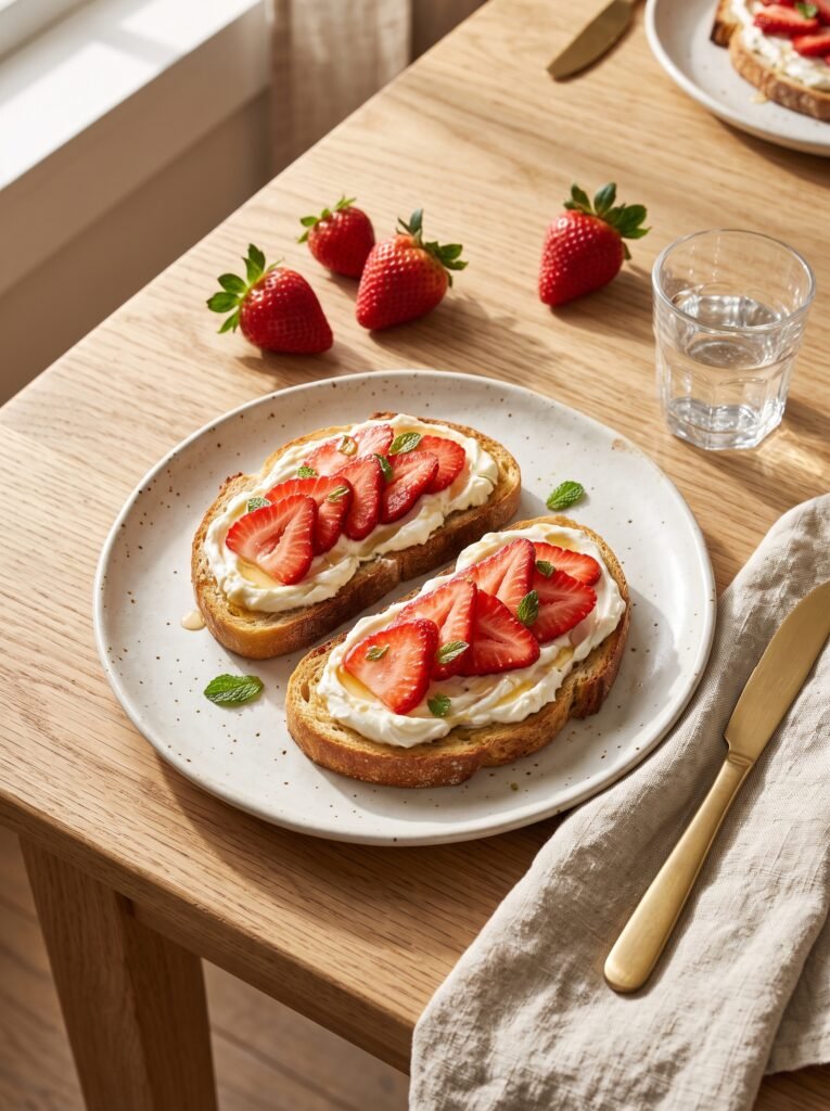 Strawberry Cream Cheese Toast