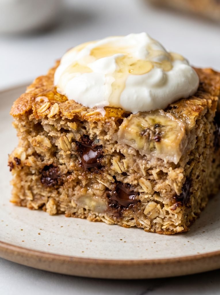 Banana Chocolate Chip Baked Oatmeal