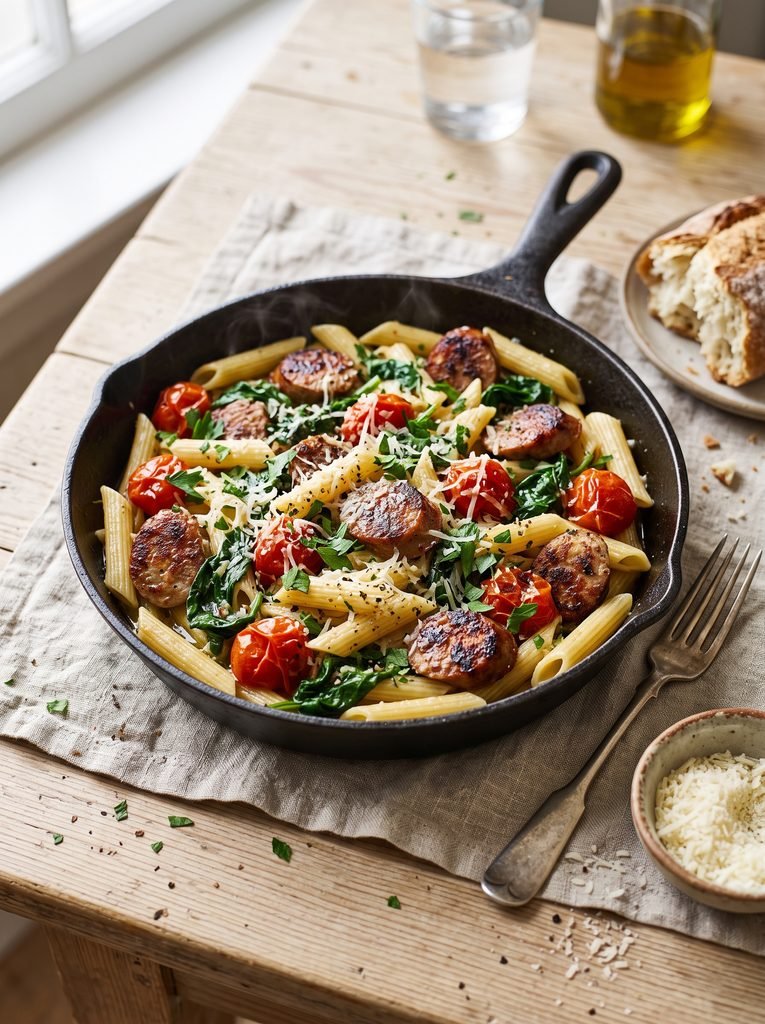 Garlic Butter Sausage Pasta