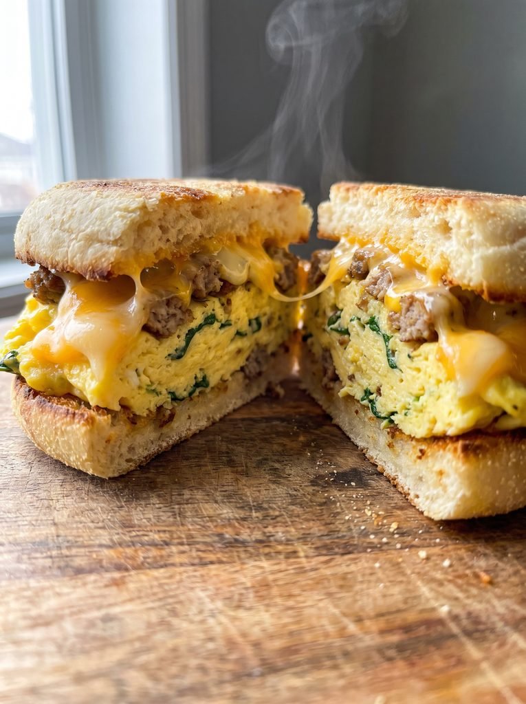 Sausage Egg & Cheese Breakfast Muffins