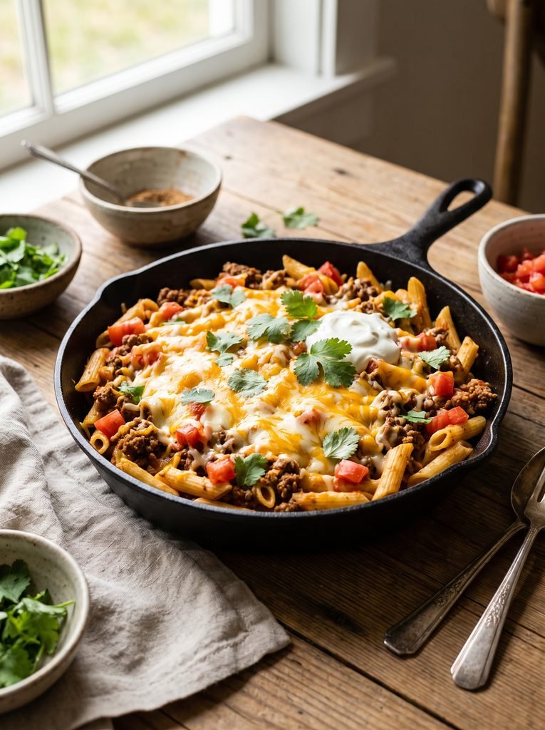 Cheesy Taco Pasta
